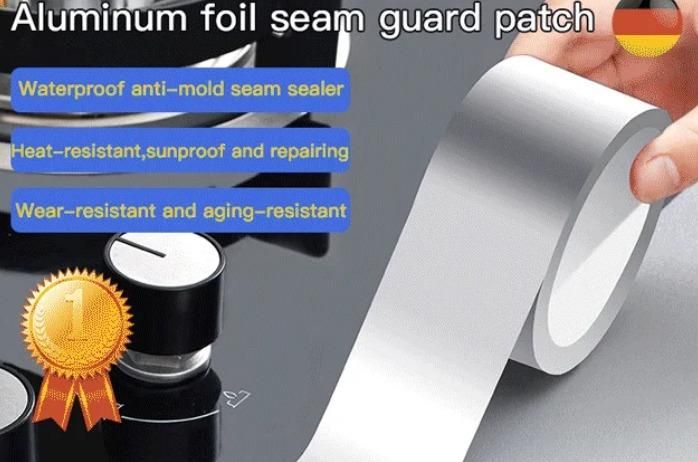 Fireproof adhesive tape for kitchen with aluminum foil seam guard patch, heat resistant and waterproof